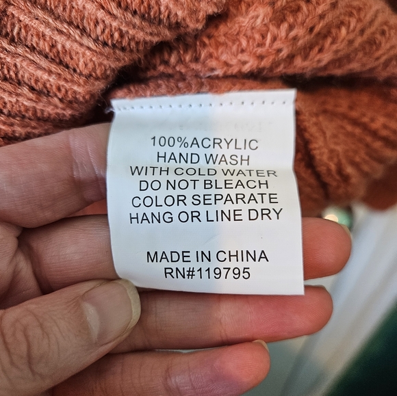 Burnt Orange Knit Sweater - Picture 4 of 4